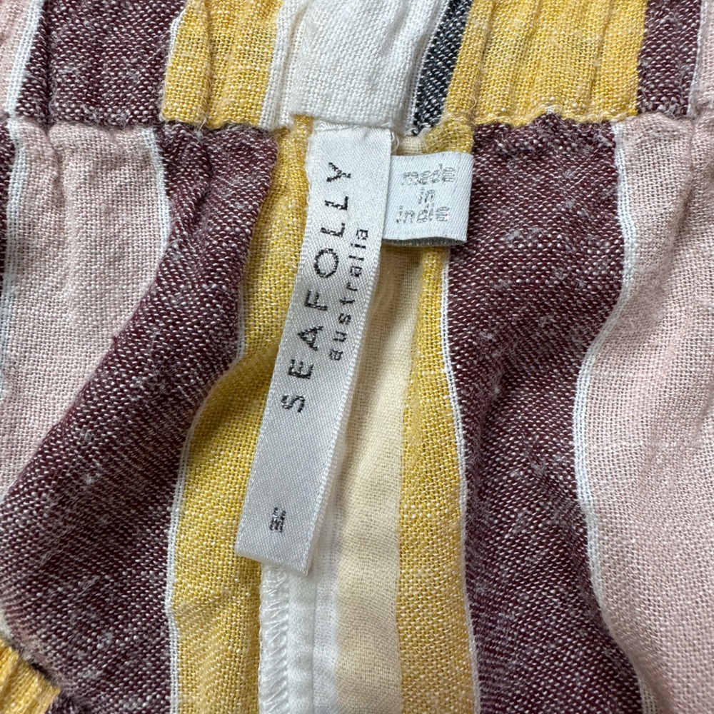 Anthropologie Seafolly Talia Striped Cropped Pants size M - Picture 5 of 11